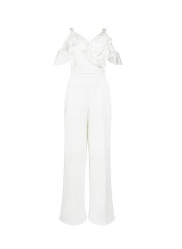 *luxe Ivory Burnout Jumpsuit