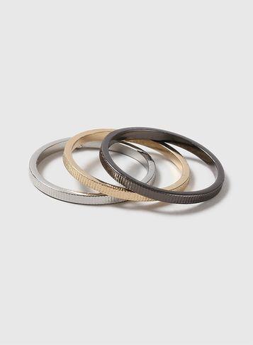 Dorothy Perkins Mixed Ridged Stacking Rings