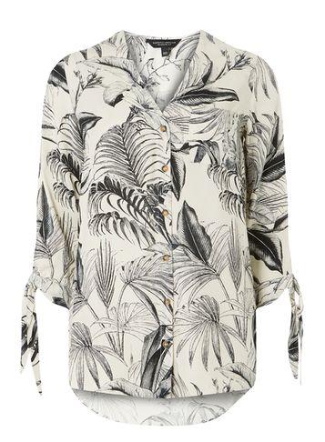 Dorothy Perkins Multi Coloured Tortoiseshell Leaf Printed Shirt