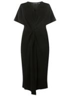 Dorothy Perkins Dp Curve Black Knot Front Shift Dress