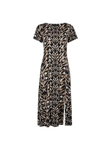 Dorothy Perkins Grey Ikat Print Split Skater Dress