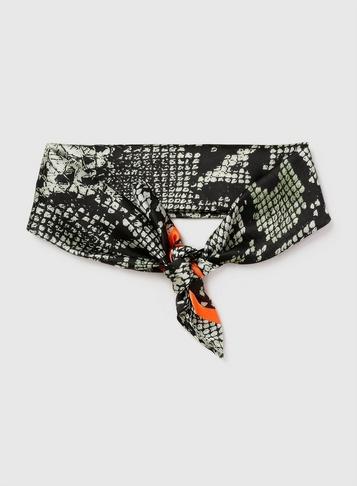 Dorothy Perkins Multi Colour Snake Print Tie Up Headband