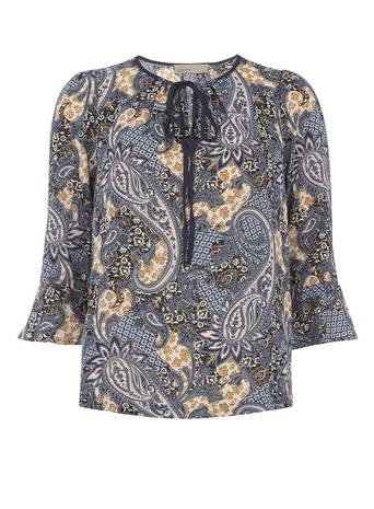 Dorothy Perkins *vero Moda Blue Paisley Print T-shirt