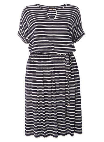 Dorothy Perkins Dp Curve Navy Jersey Bar Midi Dress