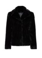 Dorothy Perkins Black Plush Short Faux Fur Coat