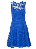 Dorothy Perkins *quiz Blue Petite Lace Skater Dress