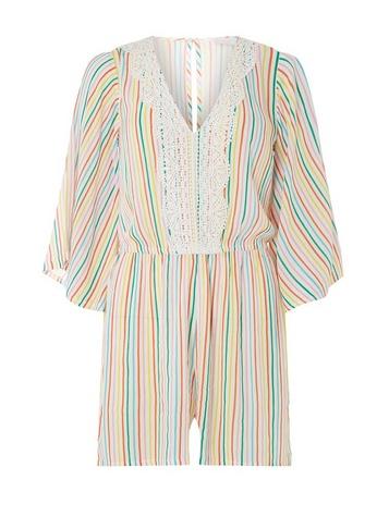 Dorothy Perkins *dp Beach Multi Coloured Stripe Playsuit