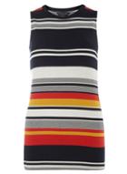 Dorothy Perkins Navy And Red Stripe Tank Top