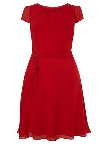 Dorothy Perkins *billie & Blossom Curve Red Chiffon Dress