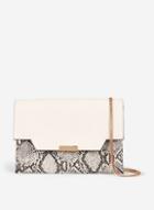 Dorothy Perkins Multi Coloured Snake Print Double Compartment Clutch Bag