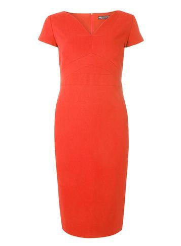 Dorothy Perkins Red Textured Bengaline Bodycon Dress
