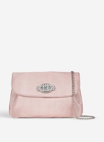Dorothy Perkins Blush Broach Clutch Bag