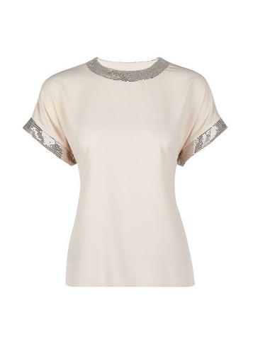 Dorothy Perkins Petite Blush Sequin T-shirt