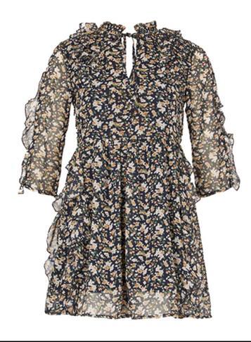 Dorothy Perkins *izabel London Multi Navy Floral Tea Dress