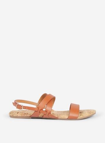 Dorothy Perkins Wide Fit Tan 'fabia' Sandals