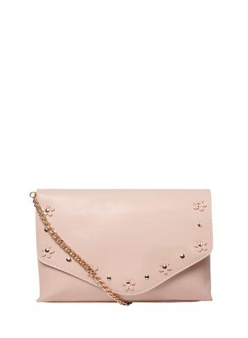 Dorothy Perkins Blush Applique Flower Clutch
