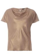 Dorothy Perkins Bronze Shimmer Cowl Neck Top