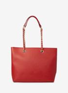 Dorothy Perkins Red Chain Handle Shopper Bag