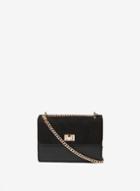 Dorothy Perkins Black Twist Lock Chain Cross Body Bag