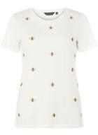 Dorothy Perkins Ivory Bee Embroidered T-shirt