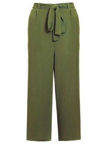 Dorothy Perkins *quiz Kahki Crepe Tie Belt Cullotes