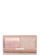 Dorothy Perkins *quiz Rose Gold Shimmer Clutch Bag