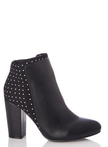 Dorothy Perkins *quiz Black Stud Back Ankle Boots