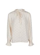 *only White Burnout Blouse