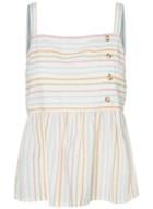 *vero Moda White Stripe Print Camisole Top