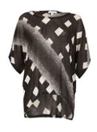 Dorothy Perkins *blue Vanilla Black Diamond Print Oversize Top