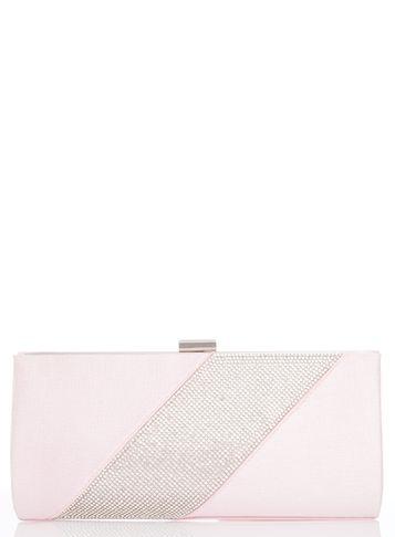 Dorothy Perkins *quiz Pink Diamante Clip Bag