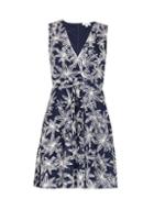 Dorothy Perkins *blue Vanilla Navy Floral Print Wrap Dress