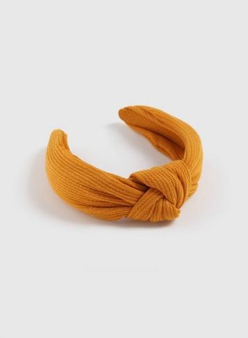 Dorothy Perkins Mustard Knitted Knot Headband