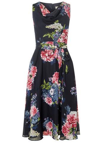 Dorothy Perkins *billie & Blossom Navy Cowl Skater Dress
