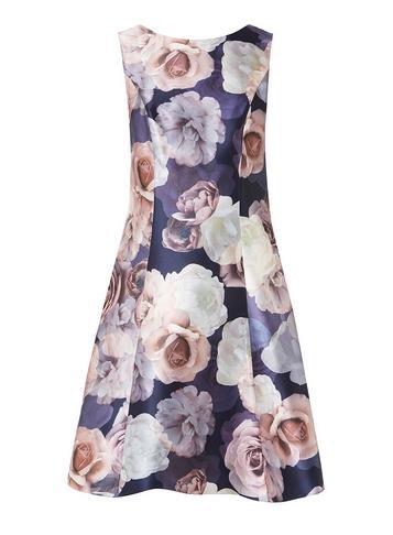 Dorothy Perkins *luxe Dark Floral Print Prom Dress