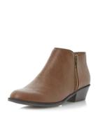 Dorothy Perkins *head Over Heels 'president' Outside Zip Low Boots