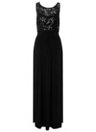 Dorothy Perkins *showcase Black Sequin Bodice Maxi Dress