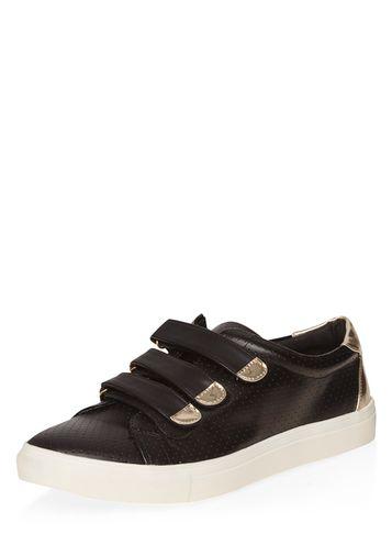 Dorothy Perkins Black 'caesar' Velcro Trainers