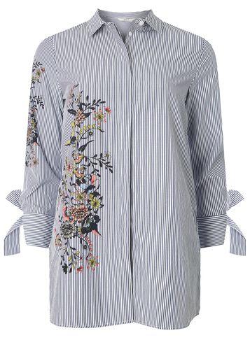 Dorothy Perkins *only White Stripe Shirt