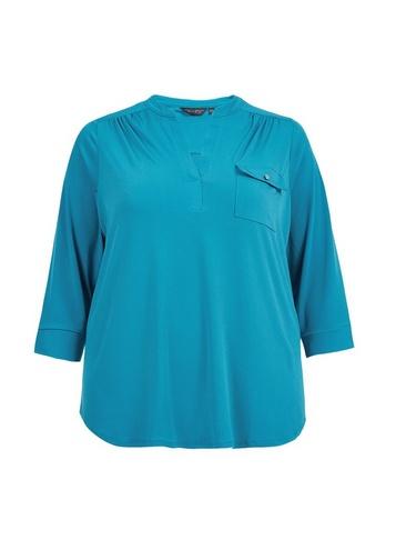 Dorothy Perkins *dp Curve Teal Interlock Twist Yarn Shirt