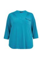 Dorothy Perkins *dp Curve Teal Interlock Twist Yarn Shirt