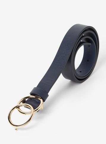 Dorothy Perkins Navy Double Circle Belt