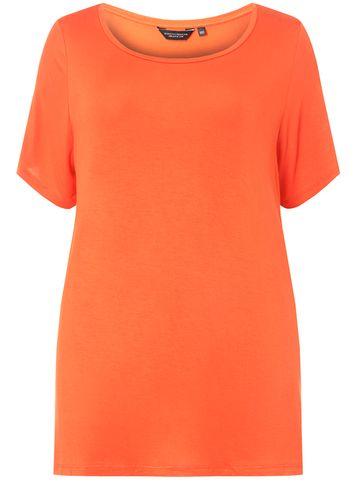 Dorothy Perkins *dp Curve Orange Plain Short Sleeve T-shirt