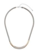 Dorothy Perkins Gold Tube And Silver Necklace