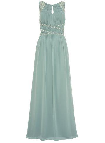 Dorothy Perkins *quiz Sage Green Chiffon Maxi Dress