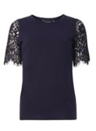Dorothy Perkins Lace Sleeve T-shirt
