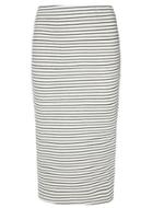 Dorothy Perkins Grey And Ivory Rib Tube Skirt