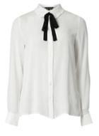 Dorothy Perkins Ivory Frilled Bow Tie Shirt