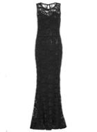 Dorothy Perkins *quiz Black Lace Sequin Maxi Dress