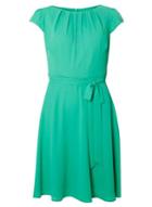 Dorothy Perkins *billie & Blossom Green Pleat Neck Dress